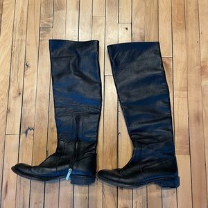Luciano Padovan Italian Leather OTK Boots, Size 40